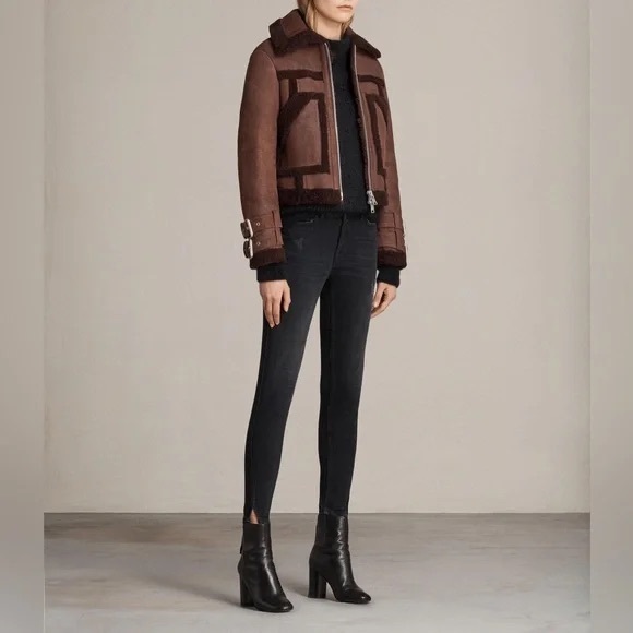 Allsaints Asher Shearling Jacket - Picture 3 of 6